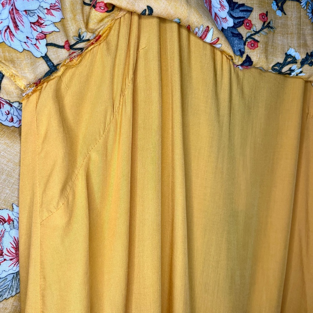 NWT GiGi JAPNA L XL RAYON LIGHTWEIGHT DRESS STRAPS with COLD SHOULDERS MUSTARD - Picture 13 of 13
